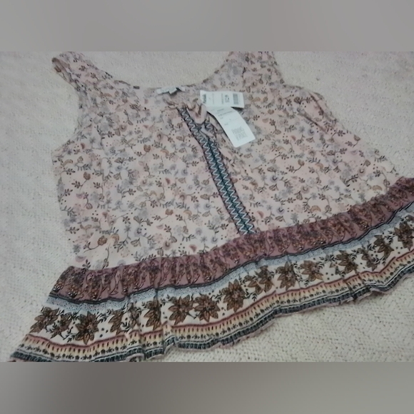 NWT Patrons of Peace Pink Baby Doll Style Tank - Picture 2 of 3